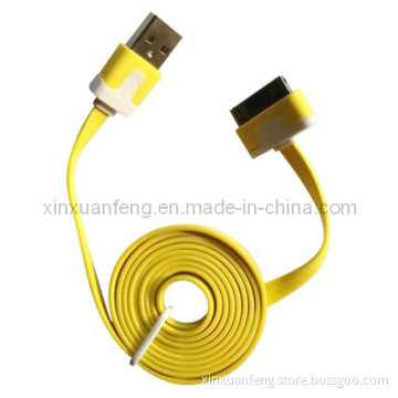 Yellow Flat USB Cable for iPhone iPod